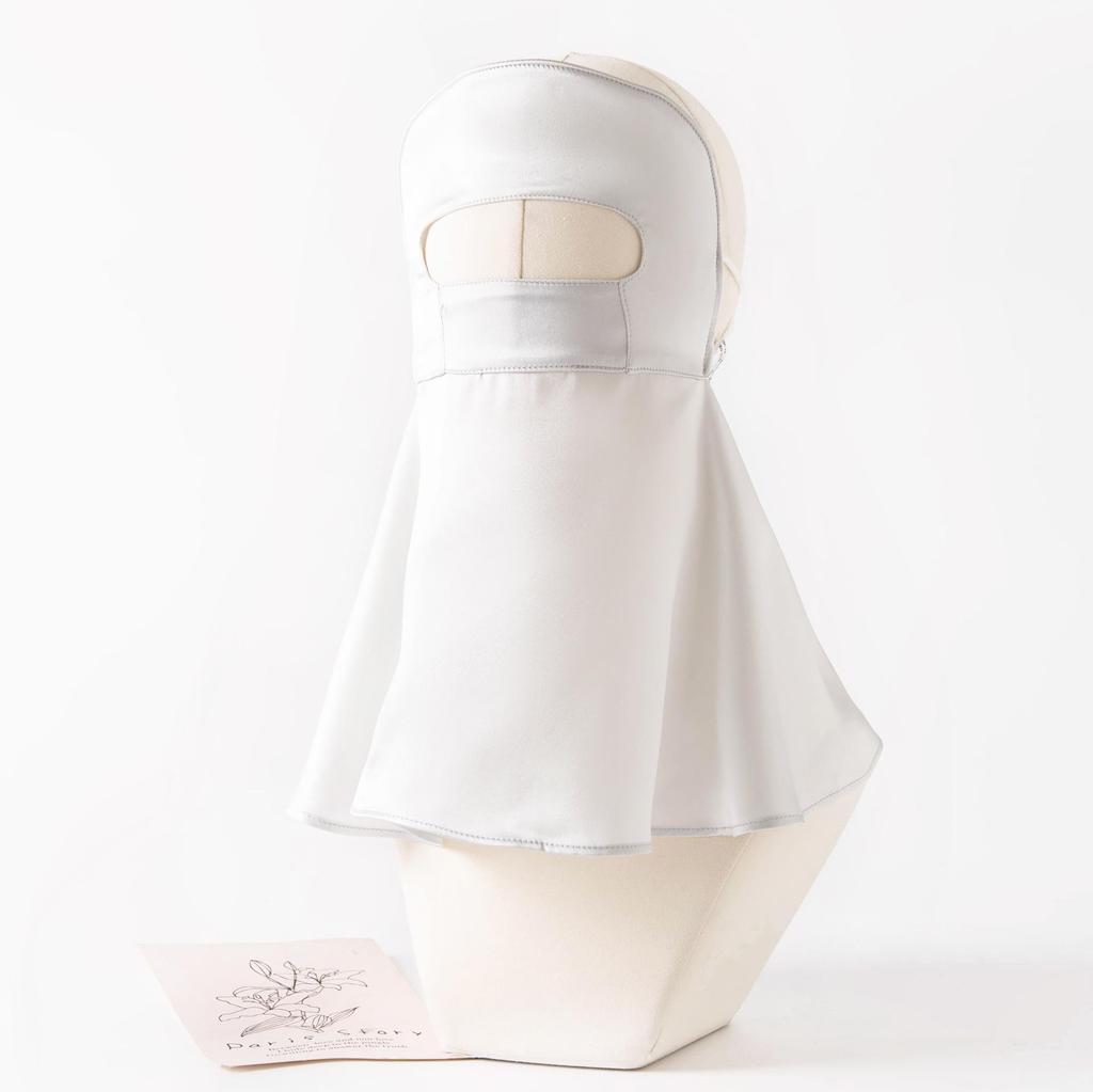 2025 Шелковая маска от солнца фейскини: Маска из шелка тутового дерева для полной защиты лица и шеи от УФ-лучей