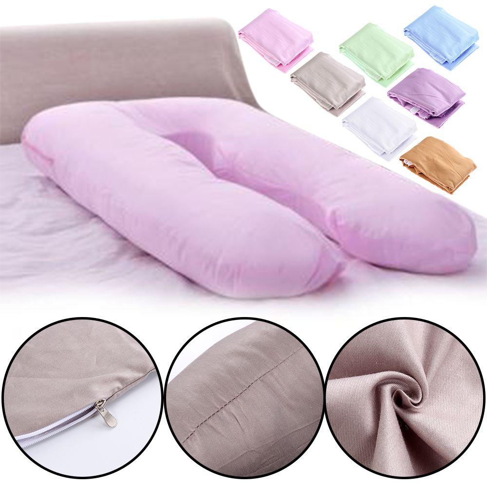 Cotton U-type Maternity Pillow Case Sleeping Support U-Shape Pillows Pillow Cover