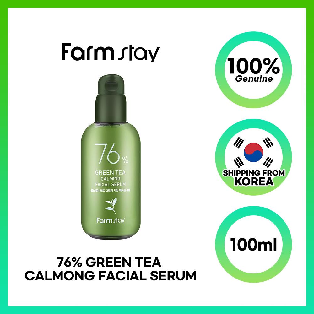 FARM STAY Успокаивающая сыворотка для лица 76% зеленого чая 100 мл