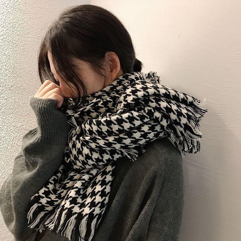 Men's quality solid color scarf autumn and winter high sense versatile imitation cashmere shawl thickened warm scarf women's wholesale