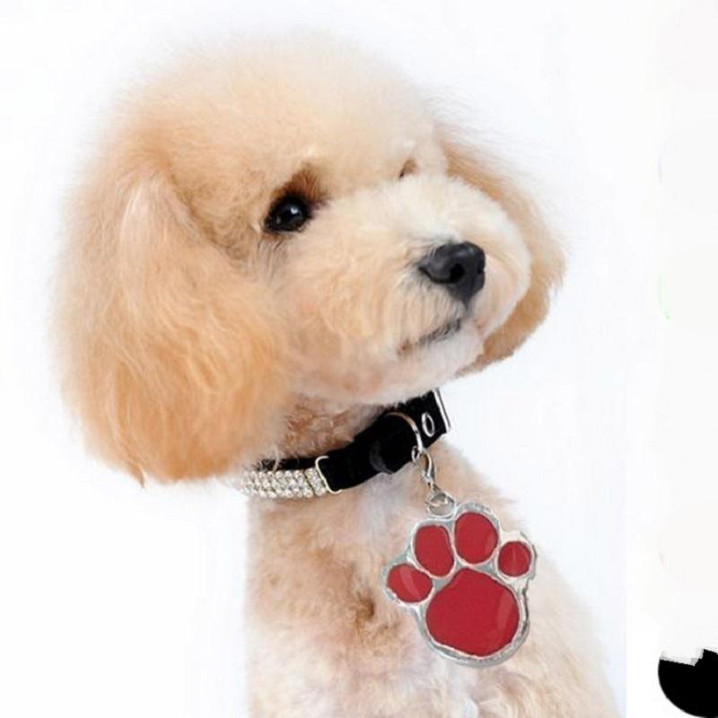 Personalized Customized Dog ID Tag Engraving Metal Pet Cat Name Tags Collar Accessories Pendant Nameplate Glitter Keyring