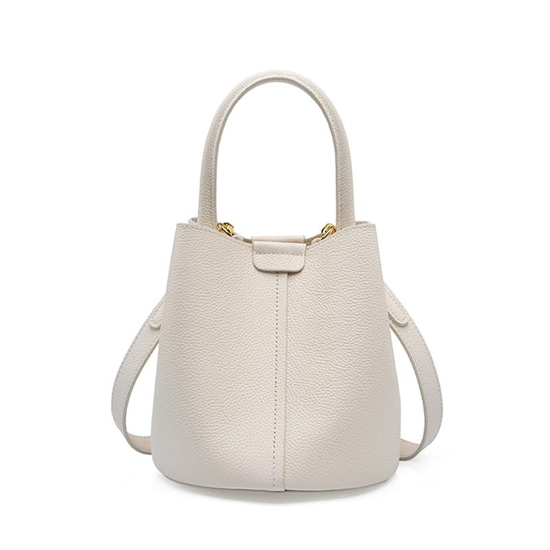 Genuine Leather Bucket Small Shoulder Crossbody Bags For Women Trend Designer Tote Purses Ladies Handbags
