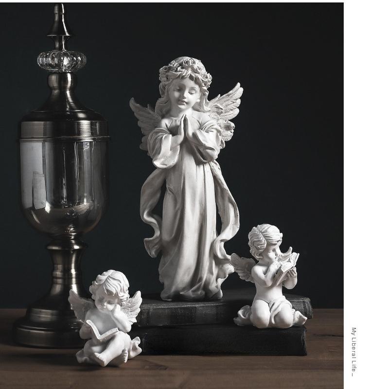 Simple Angel Decoration Living Room Bedroom Decoration Crafts Resin Soft Decoration Study Children's Room Small Decoration