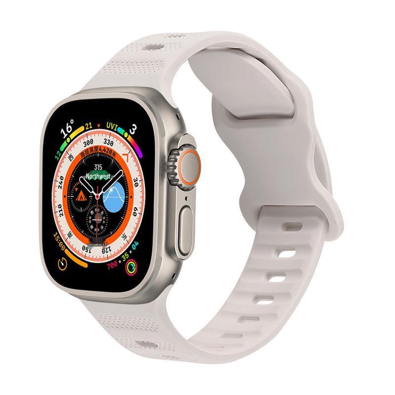 Силиконовый спортивный ремешок для часов iWatch с застежкой-бабочкой King Kong