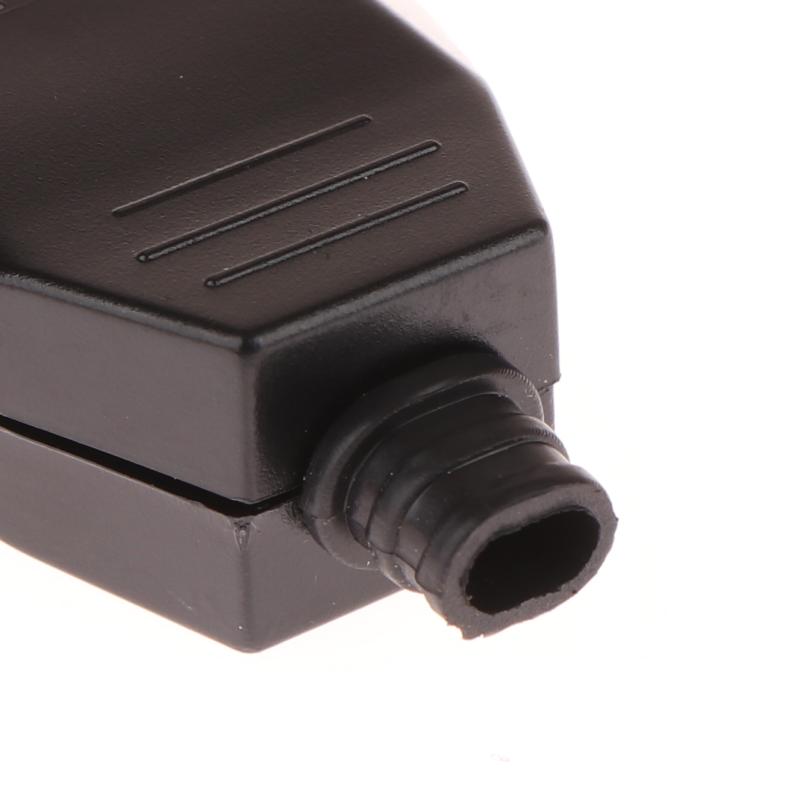 1/2Pcs Industrial Vintage Style Rewire Plug 250V 2.5A Rewirable European Power Cord Ce Male Plug Female Socket Electrical Plug