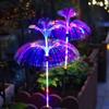 Уличный светильник с 7 цветами, меняющимися, на солнечной батарее, в виде медузы, водонепроницаемый, для дорожки, газона, сада, декоративное освещение для двора, сада, газона, патио