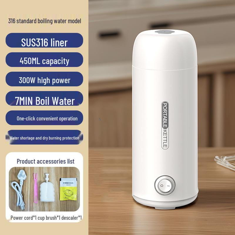 Portable Stainless Steel Rapid Boil Travel Kettle with Anti-Dry-Burn