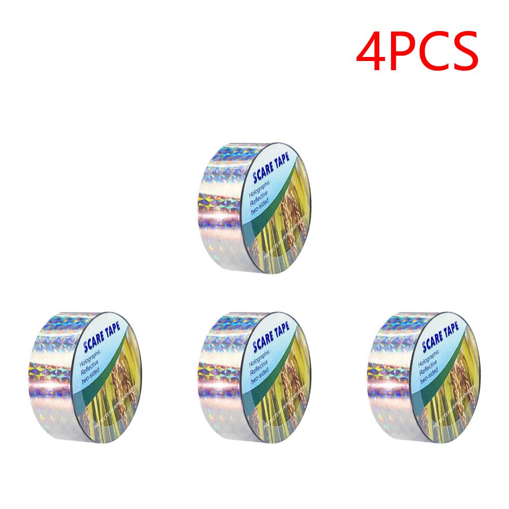 2.4cmx50m Bird Repellent Ribbon Reflective Bird Deterrents Easy-Install Bird Tape for Garden Farm Orchard Or Courtyard