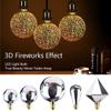 3 Вт украшение для дома держатель E27 шаровой светильник вечеринка стеклянная лампа Эдисона 3D фейерверк