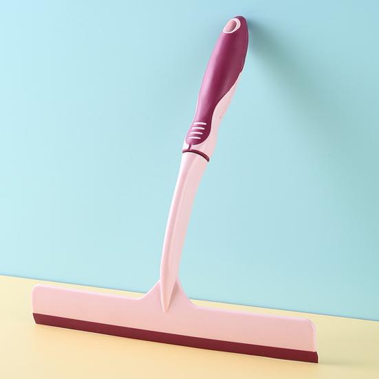 Shower Squeegee Glass Scraper Window Clean Accessories Household Cleaning Tool Rust-Resistant Long Handle Glass Wiper for Bathroom Kitchen