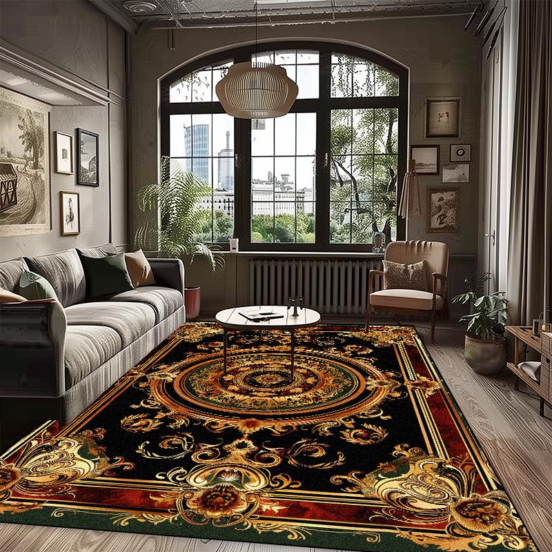 American Style Luxury Green Fluffy Soft Carpet Home Bedroom Sofa Area Rugs Non-slip Cloakroom Doorway Floor Mats Customizable