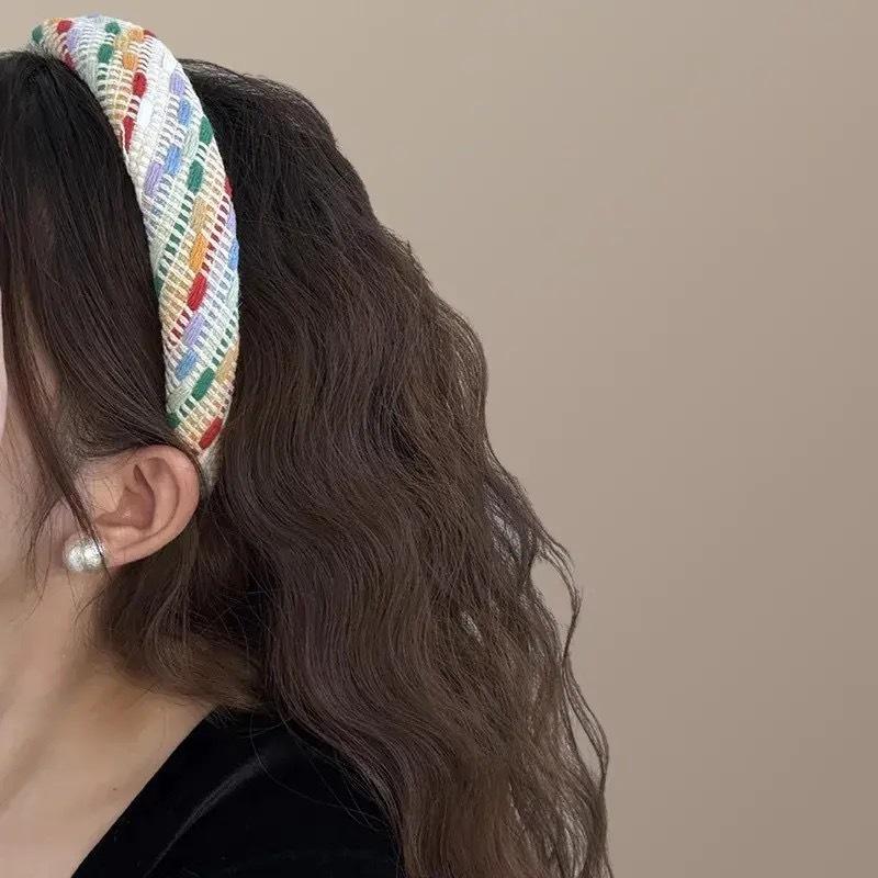 Trendy Polka Dot Multicolor Hairbands Thick Sponge for Elegant Styling
