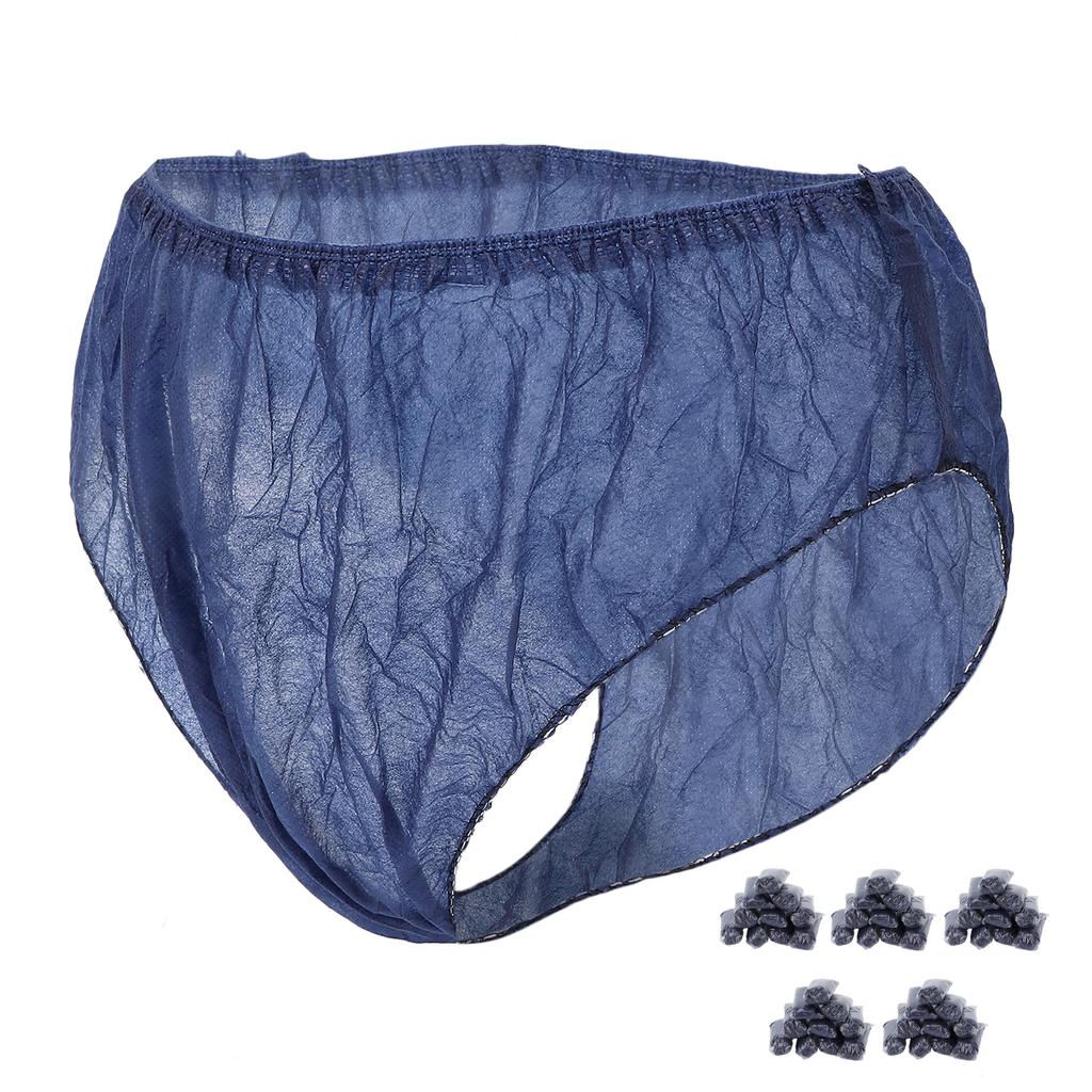 50 шт. Женские одноразовые трусики из нетканого материала, дышащее мягкое нижнее белье для СПА, сауны, синие