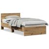 VidaXL Bed Frame Without Mattress with Artisan Oak Headboard 75x190 Cm 871661