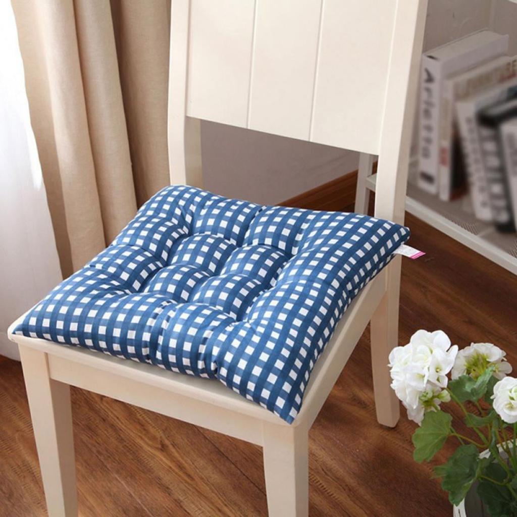 35*35cm Plaid Square Chair Cushion Seat Cushion With Anti-skid Strap Indoor Outdoor Sofa Cushion Pillow Cushion For Home Office