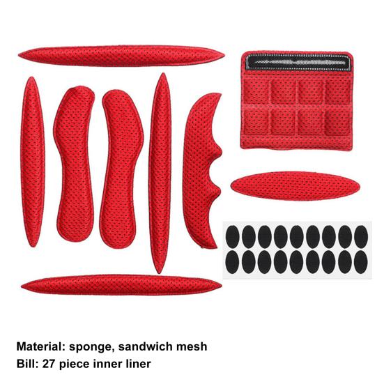 27Pcs/Set Sponge Helmet Pad Washable Soft Detachable Helmet Inner Padding for Cycling