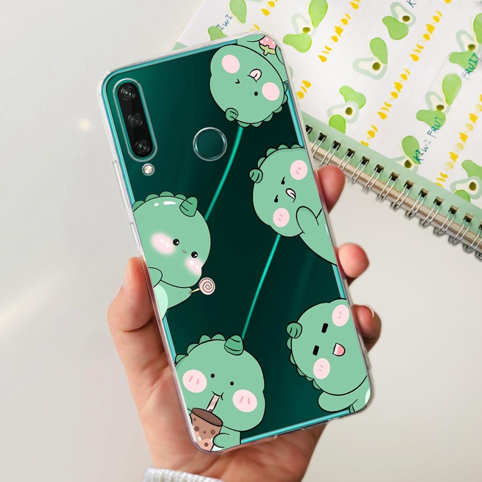 New Case For Huawei Y6p MED-LX9 Luxury Flower Love TPU Soft Silicone Back Cover For Huawei Y6p Y6P 2020 Bumper Phone Case Funda
