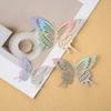 12 шт. Настенный декор с бабочками, 3D полые наклейки-бабочки для торта, кексов, съемное DIY настенное искусство для комнаты, офиса, спальни