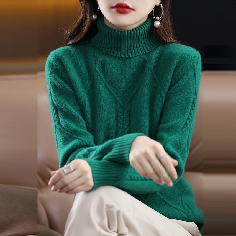 Женский кашемировый свитер Qinghe кашемир 30% кашемир 70% шерсть осенне-зимний кашемировый толстый пуловер мягкий и теплый