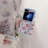 Защитный чехол Hello Kitty для серии Samsung Galaxy Z Flip с ремешком