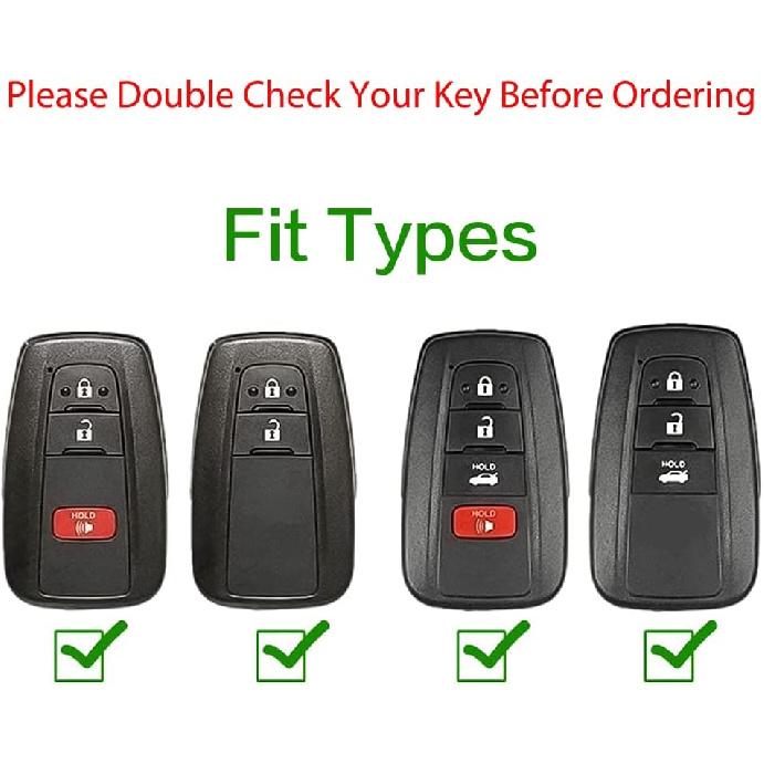 For Toyota Key Fob Cover, ABS carbon fiber pattern Key Fob Case Fit for 2017-2021 2022 2023 Toyota Corolla Camry RAV4 Highlander 4Runner Prius CH-R