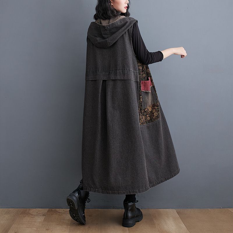 Fashion Autumn Slim Korean Female Long Coat Long Sleeve Tunic Windbreaker Plus Size Women Denim Trench