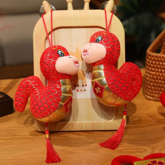 Подвеска-брелок в виде змеи, украшение на китайский Новый год, подвесной талисман зодиака для благословения