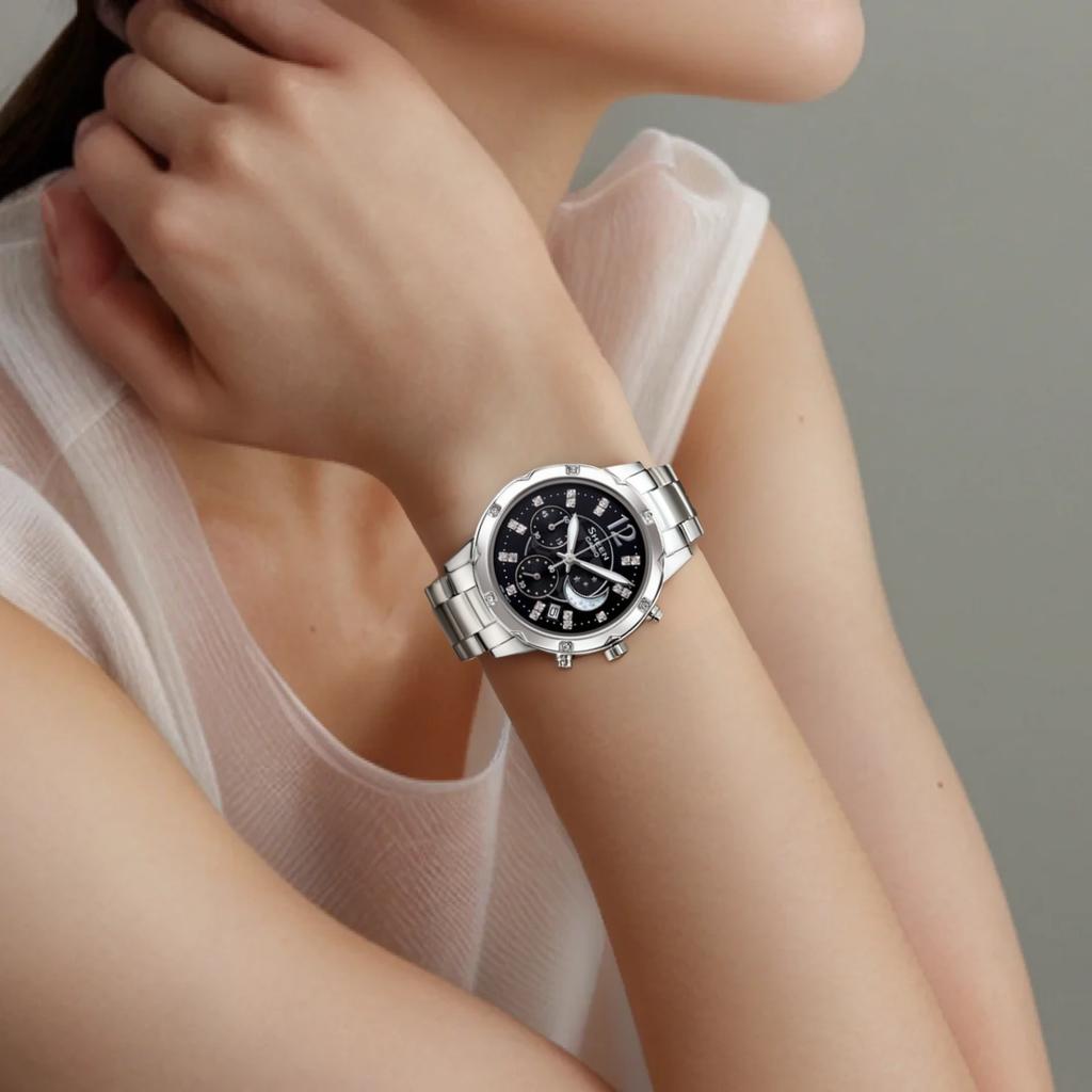 Casio Женские часы SHEEN Черные SHE-5017D-1A SHE-5017D-1A