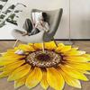 Floor Mat Double-Sided Non-Slip Backing Soft Imitation Cashmere Flocking Door Mat 3D Sunflower Design Kitchen Absorbent Mat