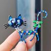 Мультяшная эмалевая брошь в виде котенка - Милая красочная женская булавка для костюма