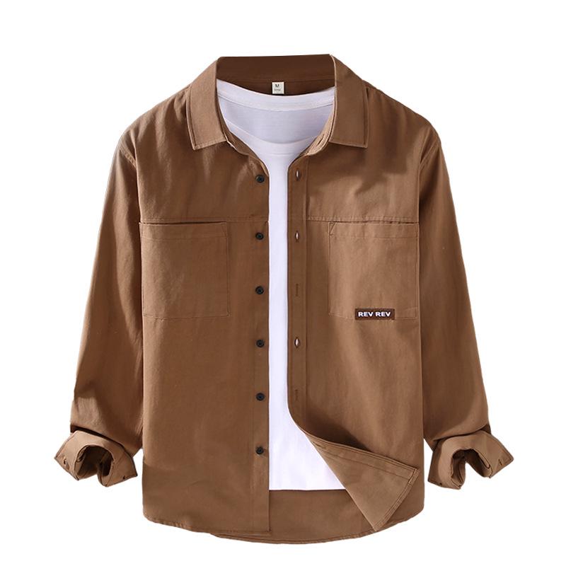 Men's Loose Cotton Retro Japanese Spring Cardigan Shirt Jacket