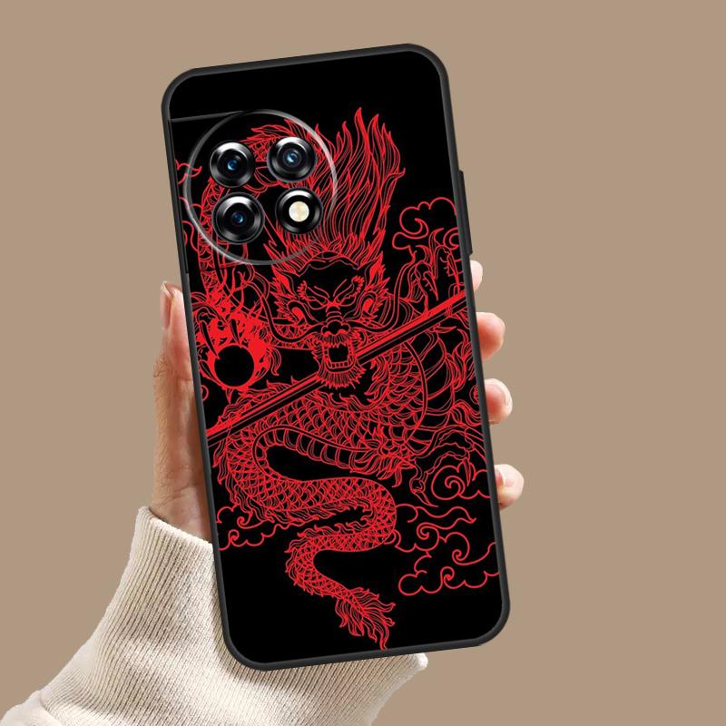 Древний японский чехол с драконом для OnePlus Nord 5 CE 3 4 Lite N20 N30 OnePlus 15 13 12 11 10T 13T 13R 8 9 10 Pro