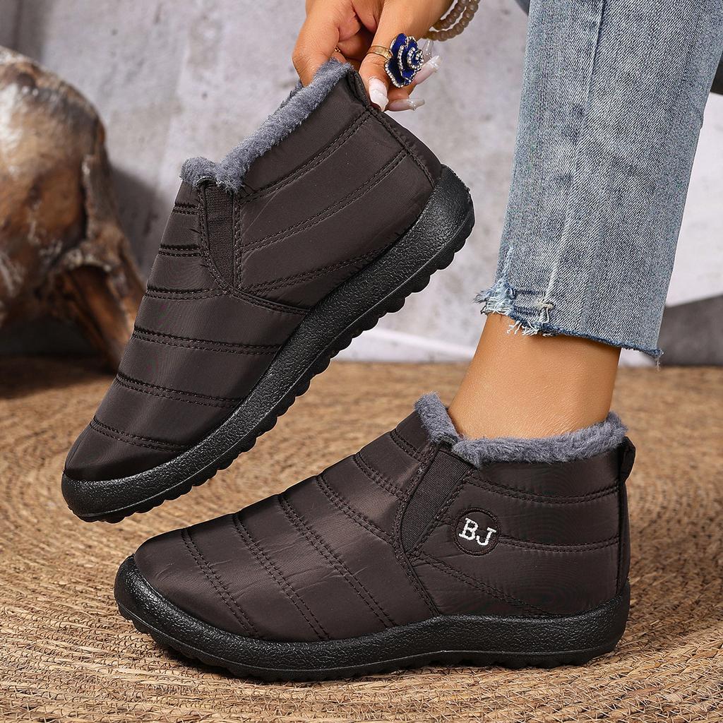 Cotton Boots 2025 Winter New Foreign Trade Cotton Shoes Snow Boots Women's Fashion Casual Velvet Warm Large Size Women's Shoes
