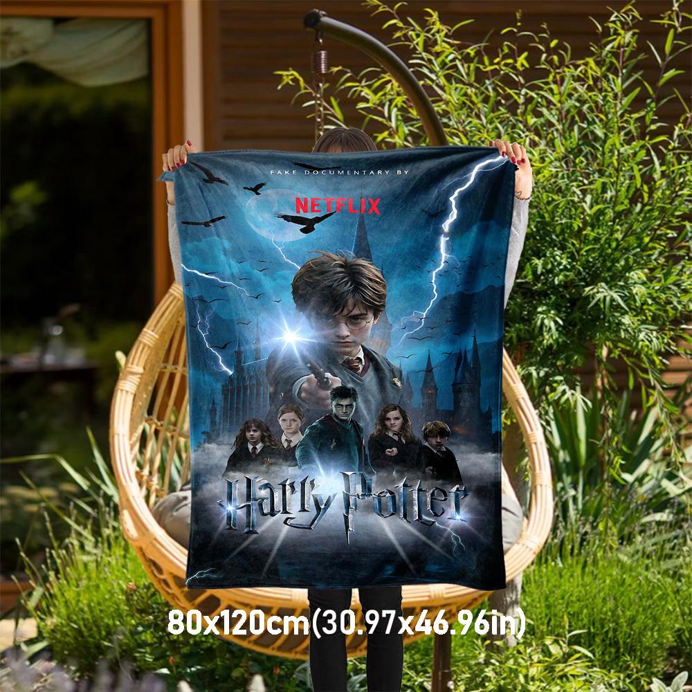 1PC Harry Potter Outdoor Flannel Blanket Soft Plush Decor for Picnics, camping,Bedroom, Playroom, Office1161A