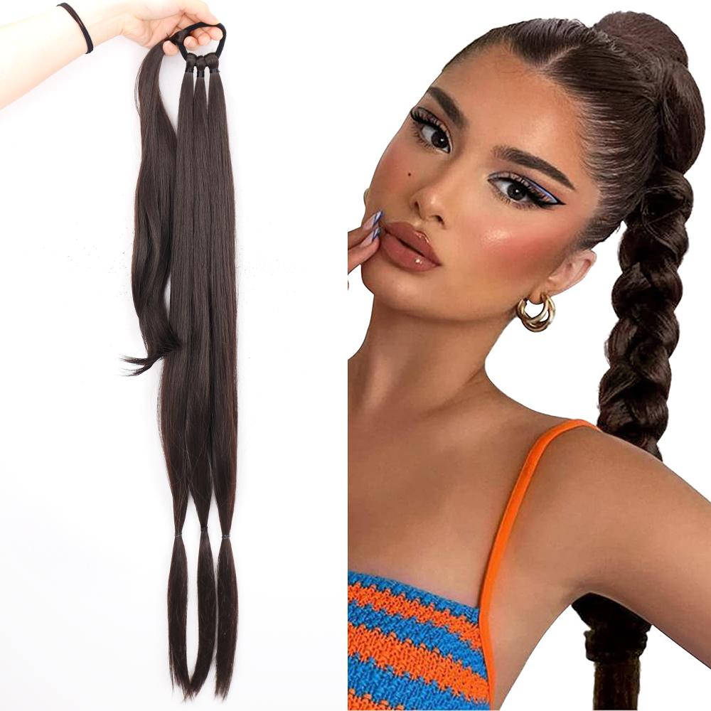 Синтетические плетеные волосы «конский хвост» Натуральный светлый шиньон Длинный хвост с резинкой