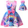Lilo & Stitch Girls' Bowknot Party Dress - Digital Print 9265, In Stock