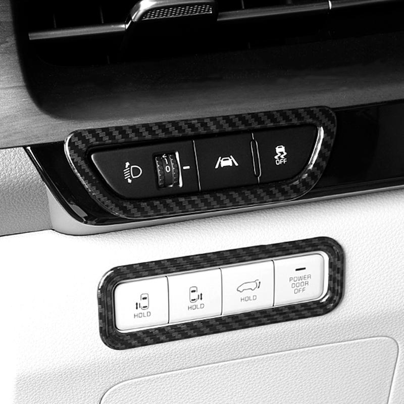 Для Kia Carnival Sedona KA4 автомобиля регулировка фар переключатель рамка крышка авто центральный переключатель управления накладка наклейка