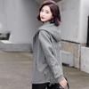 Coat for Women Cotton Casual Oversize Cardigan Double Layer Hooded Loose Zipper Jacket