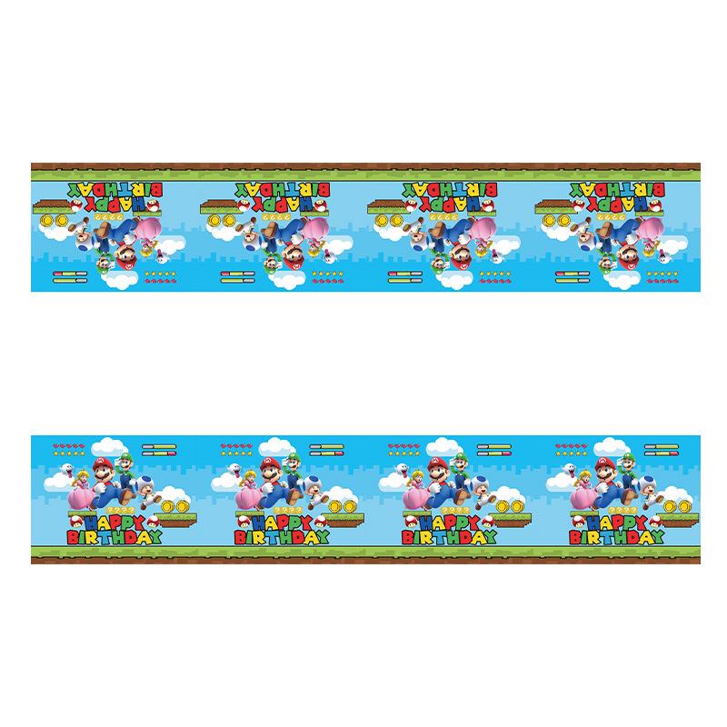 Одноразовые бумажные стаканы и тарелки с темой Марио для вечеринок по случаю дня рождения