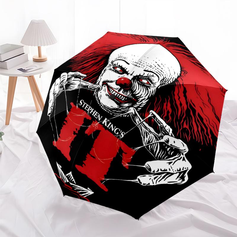 1pc Pennywise1 Umbrella, Sun Protection, And UV Shielding. It Has Eight Sturdy Ribs for Outdoor Use And Perfect Gift