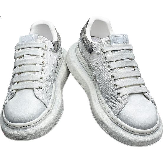 MARK FAIRWHALE Men's Shoes, New Style for 2026, White Sneakers, Thick-Soled Heightening Versatile Casual Shoes, Black And White, Size 41