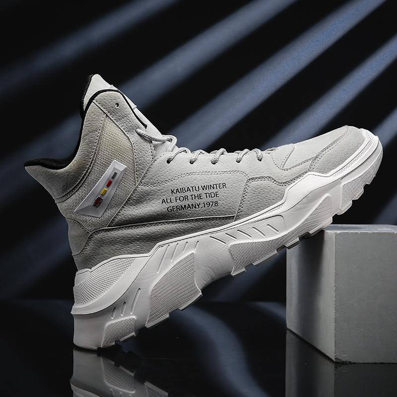 Мужская зимняя осенняя уличная обувь, легкие толстые ботинки для снега, теплая обувь, высокие толстые кроссовки