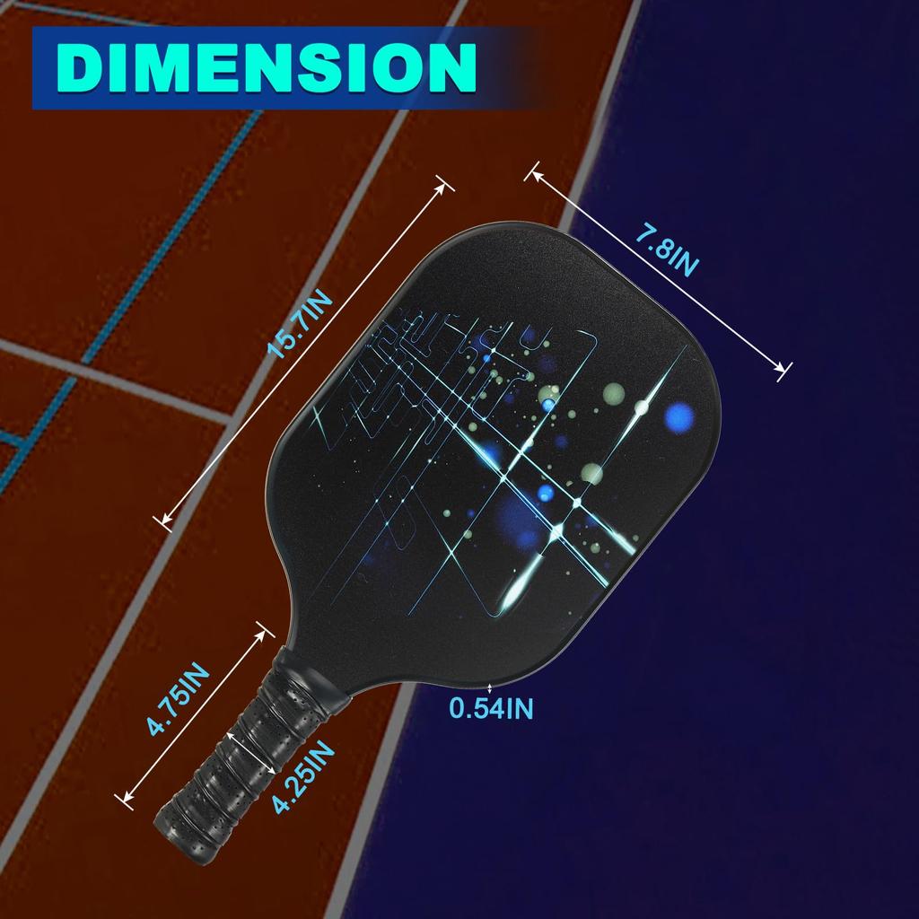 Набор ракеток для пиклбола PATIKIL, одобренная USAPA, ракетка для пиклбола с покрытием из стекловолокна и мягкой рукояткой, 2 ракетки, 4 мяча для пиклбола, 1 сумка для переноски для мужчин