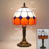 Handmade Stained Glass Table Lamp E27 Retro Lampshade Mediterranean Style Table Light Bedroom Bedside Nightstand Decor Lighting