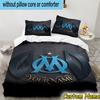 Custom Name Golden Marseille Emblem Bedding Set 3PCS Duvet Cover Closure Includes 1 Duvet Cover & 2 Pillowcases for All Seasons Bedroom Decor