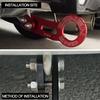 Heart Horse Rear Tow Towing Hook For Universal Car, JDM Bumper Quick Release Auto Trailer Ring Aluminum Alloy, Improved Wiredrawing Anodizing (Black)