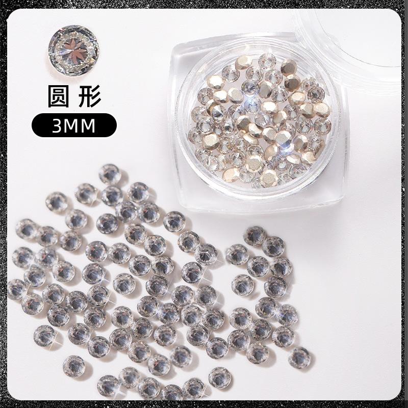 Украшения для ногтей с бриллиантами Flash Mini White Zircon Diy Manicure Украшения для ногтей с конским глазом Love Fat Square Diamond