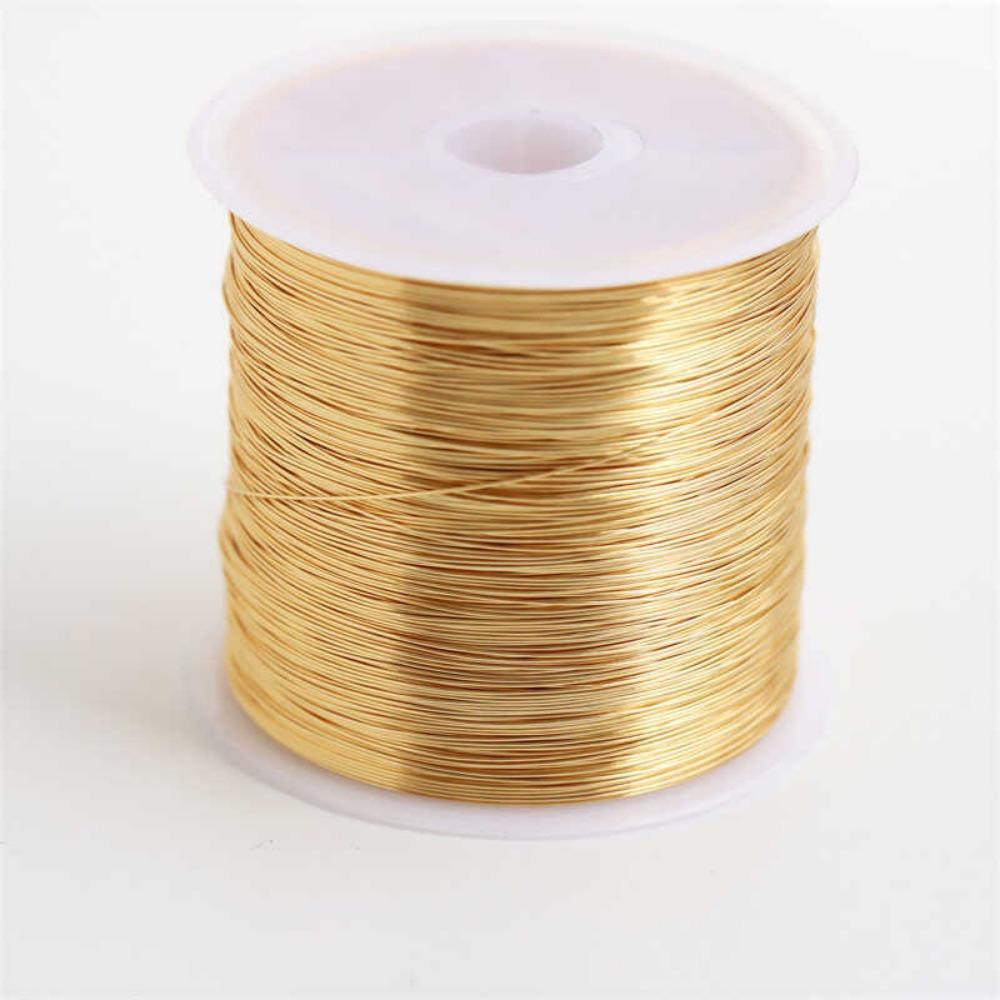 100m/roll Gold Plated Color Preserving Alloy Copper Wire DIY Handmade Crafts Brass Copper Wire Retro Hairpin DIY Headwear
