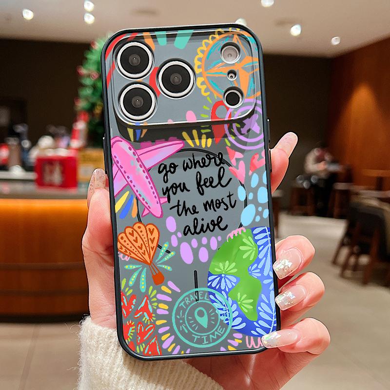 Магнитный чехол для телефона с принтом «Раскраска самолета» для iPhone 17 Pro Max 16 15 14 13 Pro Max Для Magsafe Беспроводная зарядка Жесткий ПК Чехол