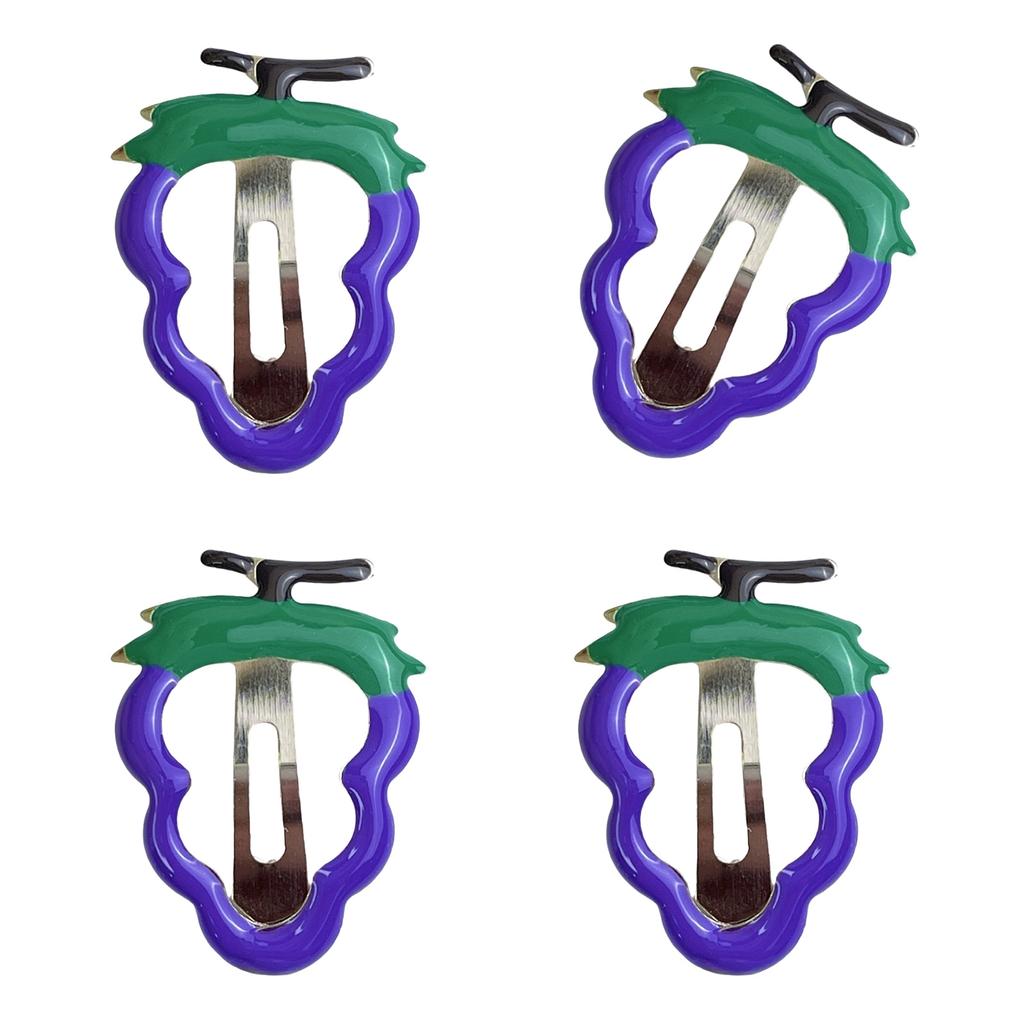 Cute Fruit Shaped Metal Hair Clips For Kids Lightweight Durable Barrettes For Girls Daily Use Party Accessories